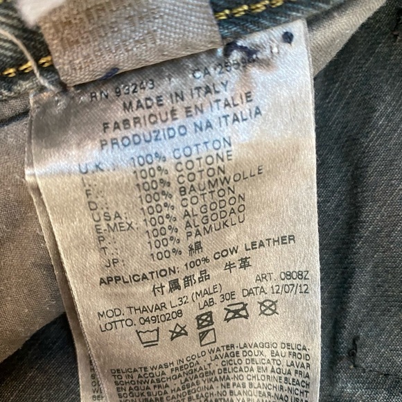 Diesel Men's Thavar Jeans Distressed greenish Wash Skinny SlimFit Vintage W29L32 - Picture 7 of 10